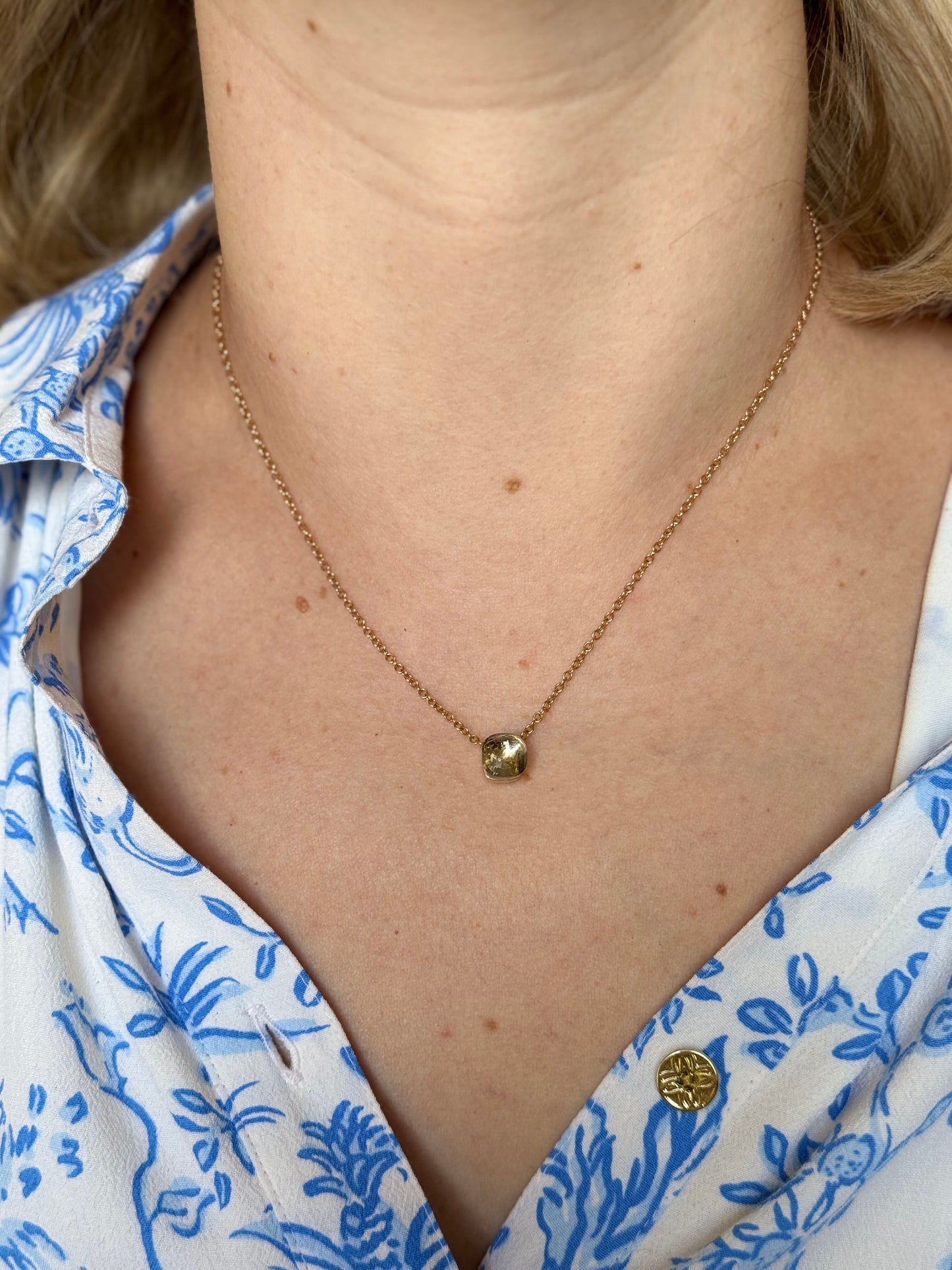 Pomellato Nudo Crystal 18k Gold Pendant Necklace