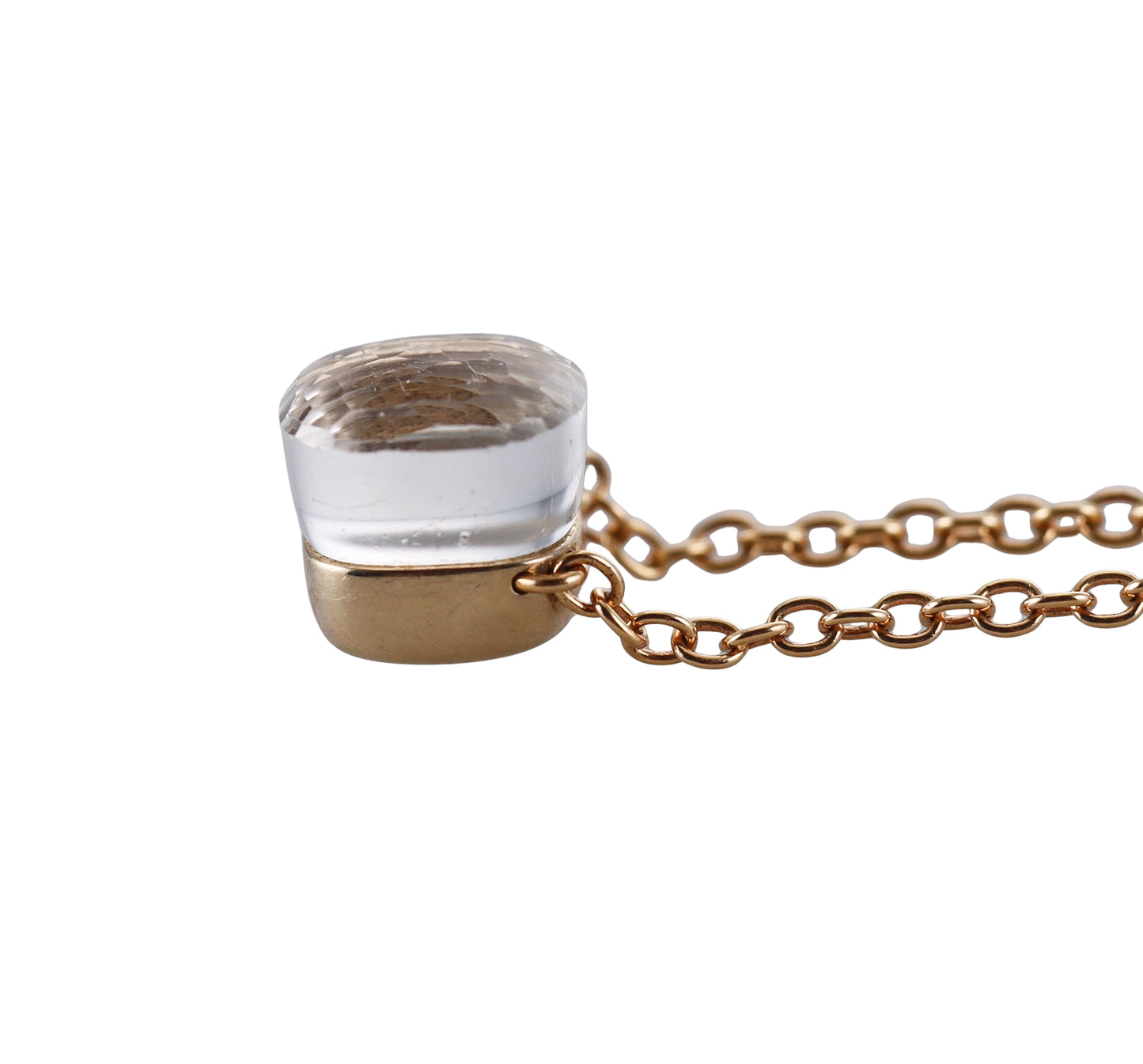 Pomellato Nudo Crystal 18k Gold Pendant Necklace