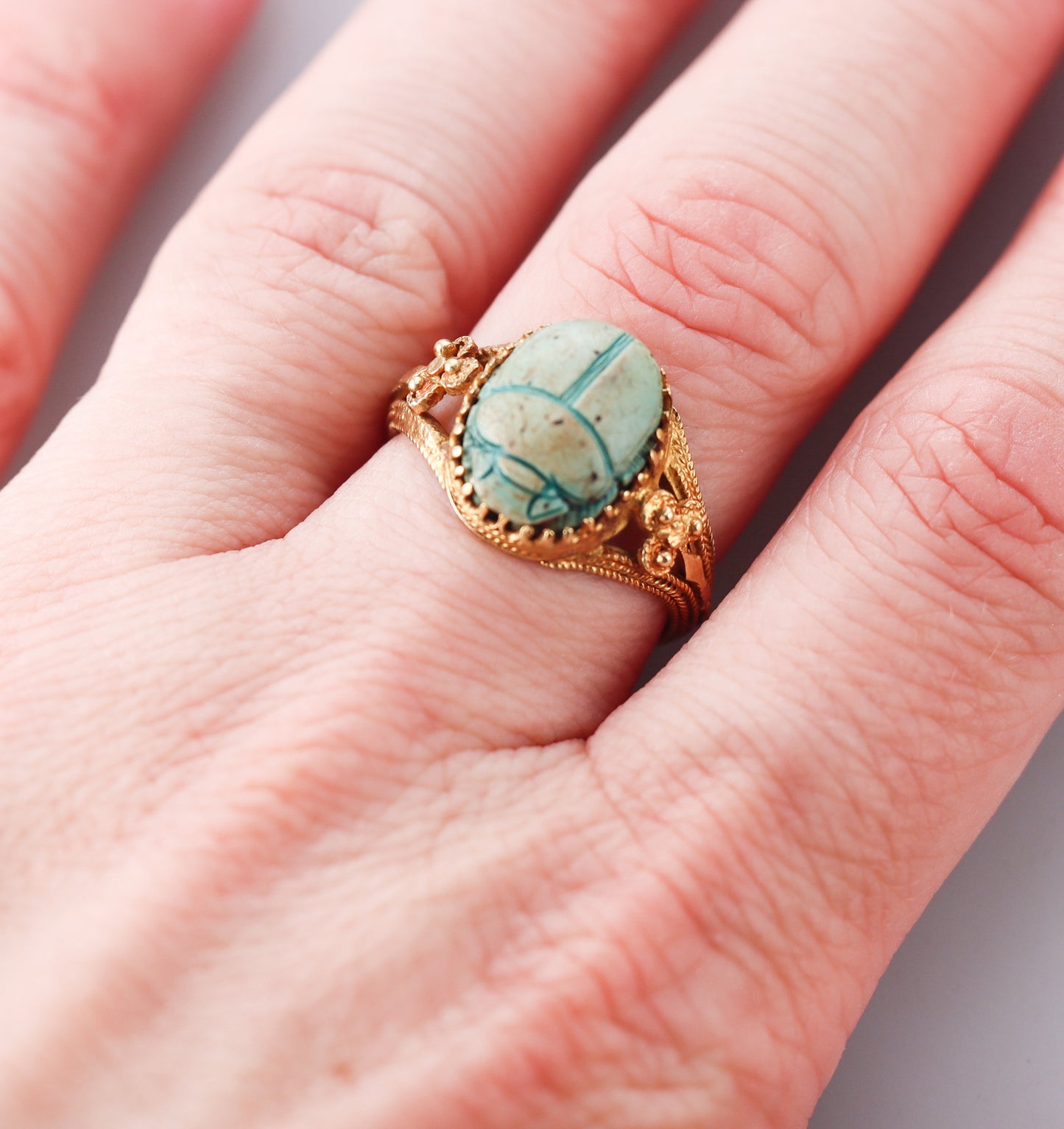 Antique 22k Gold Scarab Ring